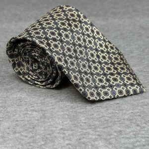 Vintage Arius 100% Italian Silk‎ Geometric Medallion Necktie Made in USA/Italy